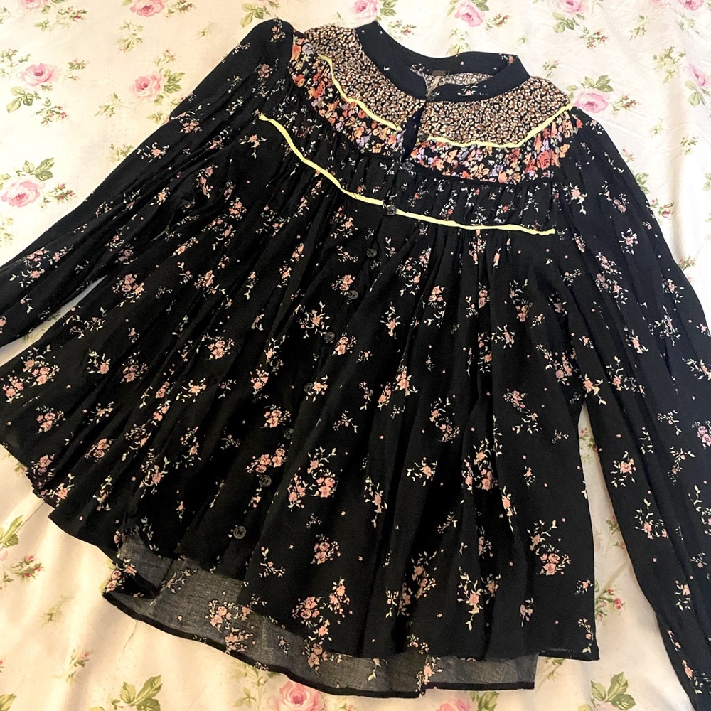 Free People Floral blouse